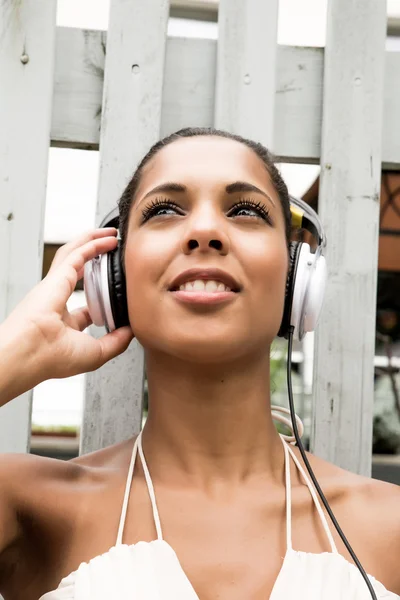 Audio joy	outdoor — Stock Photo, Image