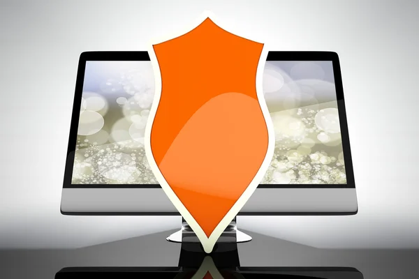 A protected and shielded all in one computer — Stock Photo, Image