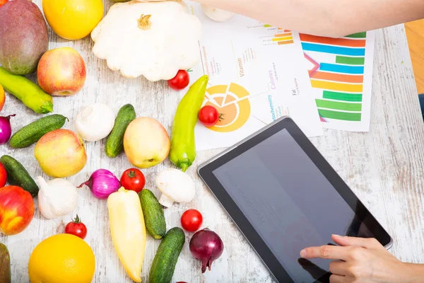 Educación nutricional en línea — Foto de Stock