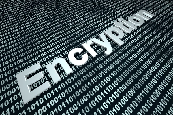 Het woord encryptie — Stockfoto