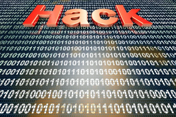 Hack and digital code — Stock Photo, Image