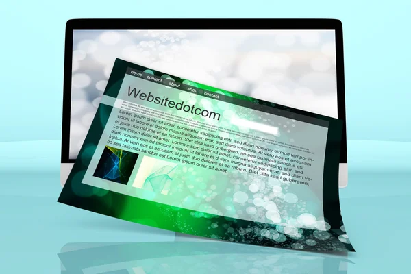 汎用ウェブサイト 1 つのコンピューターですべての現代 — ストック写真
