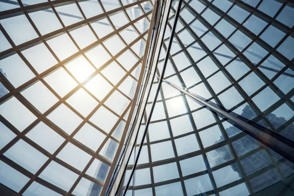 Glass top of the building construction — Stock Photo, Image