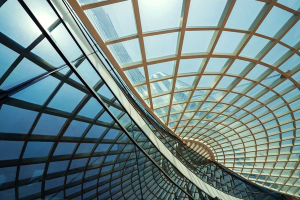 Glass top of the building construction — Stock Photo, Image