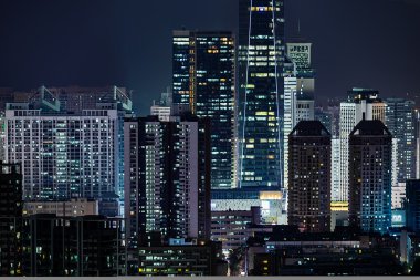 Shenzhen, Çin gece kentsel peyzaj