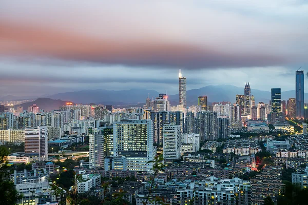 Urban landscape in night of shenzhen,china — Stock Photo, Image