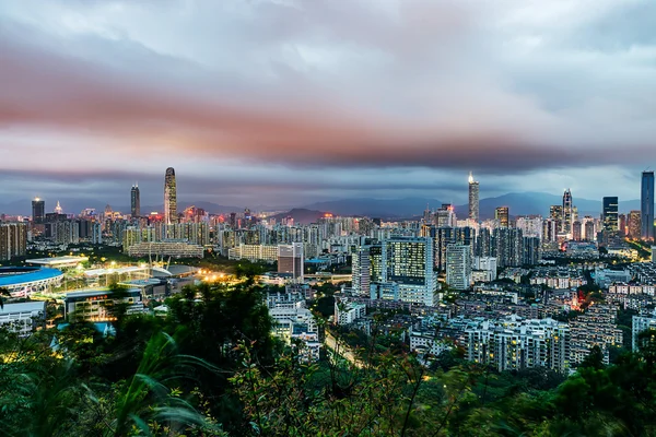 Urban landscape in night of shenzhen,china — Stock Photo, Image