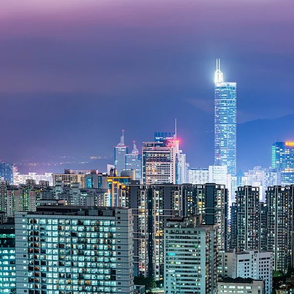 Urban landscape in night of shenzhen,china — Stock Photo, Image