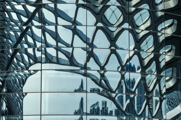 Glass wall in the office building — Stock Photo, Image