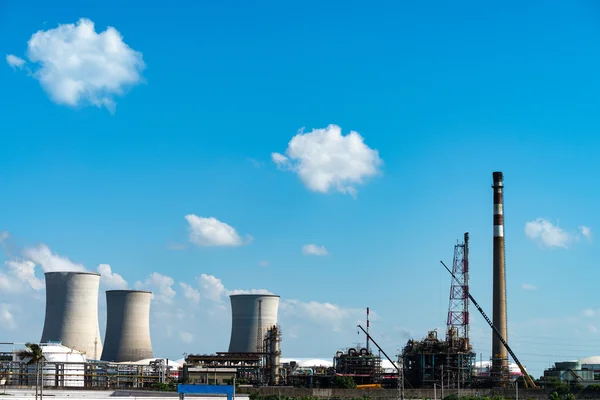 Petrochemical plant with blue sky Stock Image