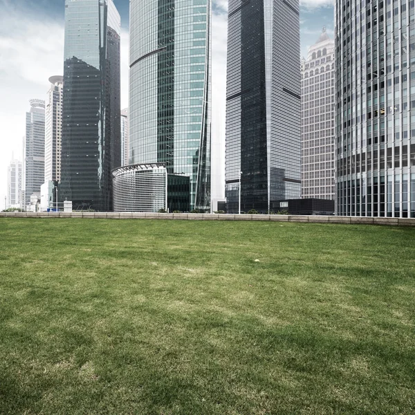 Het gazon in de stad — Stockfoto