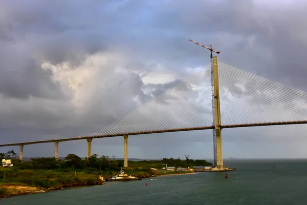 Puente Atlántico Sobre Canal Panamá — Foto de Stock