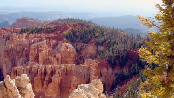 Hoodoos Bryce Canyon National Park Utah Camera Panning Right Left — 비디오