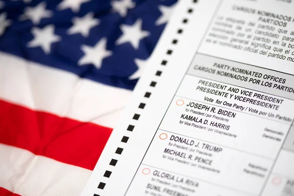 Riverside Kalifornien Usa 2020 Blankt Officiell Omröstning Amerikansk Flagga Presidentvalet — Stockfoto