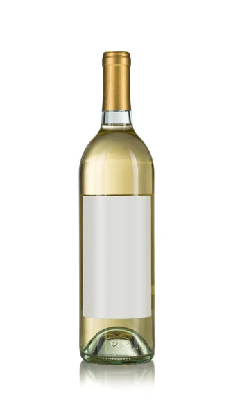Vinflaska Med Lätt Färgat Vin Och Tom Vinmärkning Redo För — Stockfoto