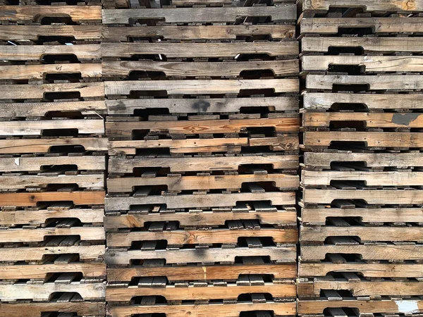 Halmozott Fából Készült Raklapok Kivonata — Stock Fotó
