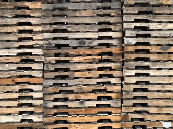 Résumé Des Palettes Bois Empilées — Photo