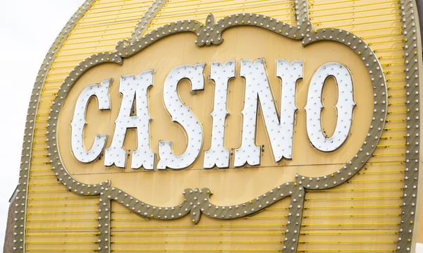 Antique Casino Sign on Building — Stock Photo, Image