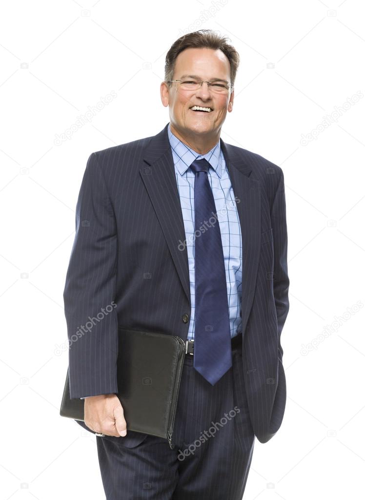 Handsome Businessman Portrait on White