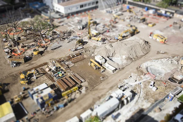 Veduta aerea del cantiere con estremo Bokeh . — Foto Stock