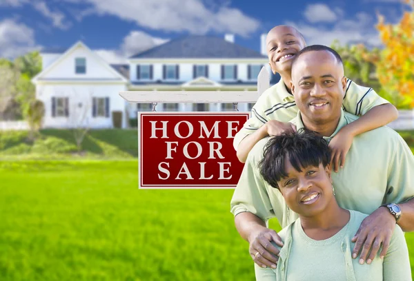 Mixed Race Father and Son Piggyback in Front of House — Stock Photo, Image