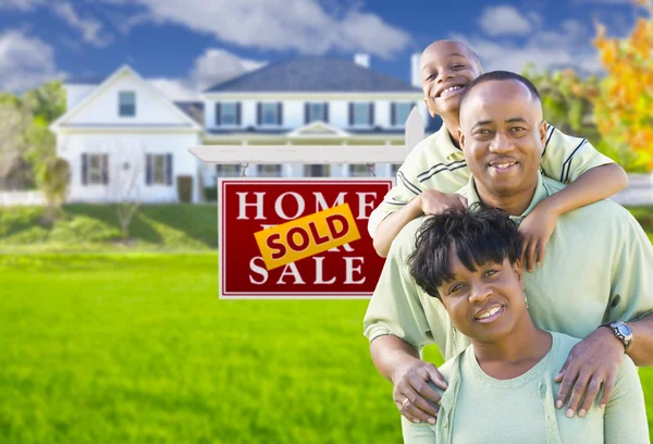 Mixed Race Father and Son Piggyback in Front of House — Stock Photo, Image