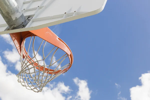 Sammanfattning av gemenskapens basket Hoop och netto — Stockfoto