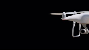 Alpha Channel ile uçan İHA 'nın ön görüntüsü - şeffaf arkaplan.