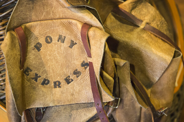 Vintage Leather Pony Express Saddle Bags