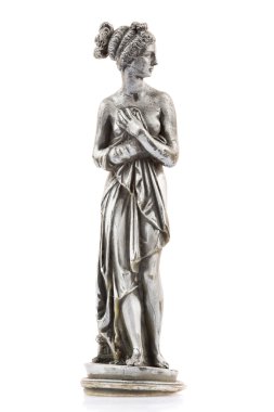 Balmumu figürü üzerinde beyaz izole izole klasik çıplak Yunan tanrıçası