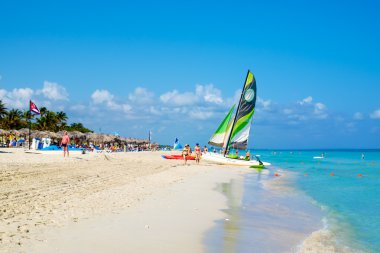 Turistler, Varadero güzel plaj Küba'da