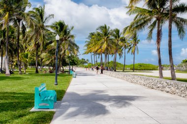 Güzel yaz günü South Beach Miami deki