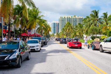 Ocean Drive Miami Beach yaz gün