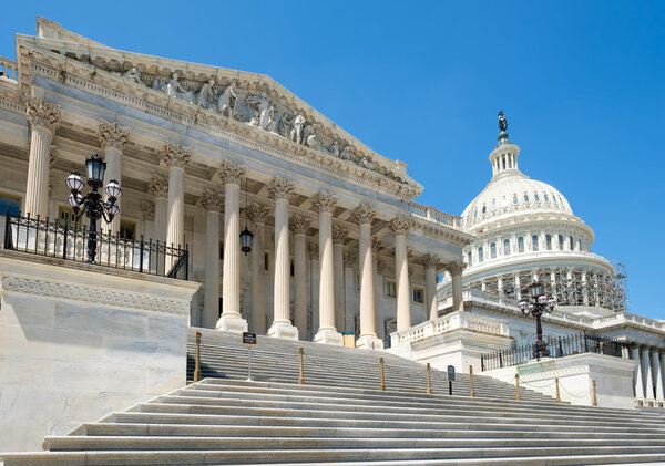 The US House of Representatives at the Capitol  in Washington D.