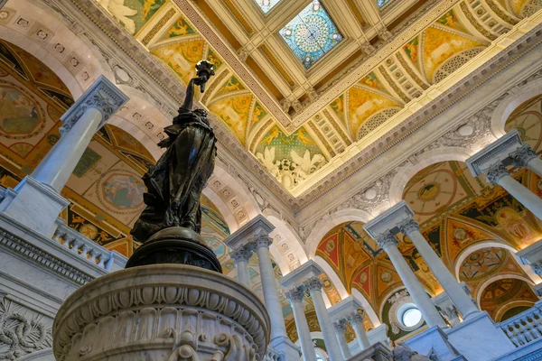 Interior de la Biblioteca del Congreso en Washington D.C. . — Foto de Stock