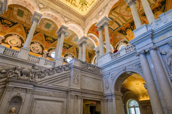 Interior de la Biblioteca del Congreso en Washington D.C. . — Foto de Stock