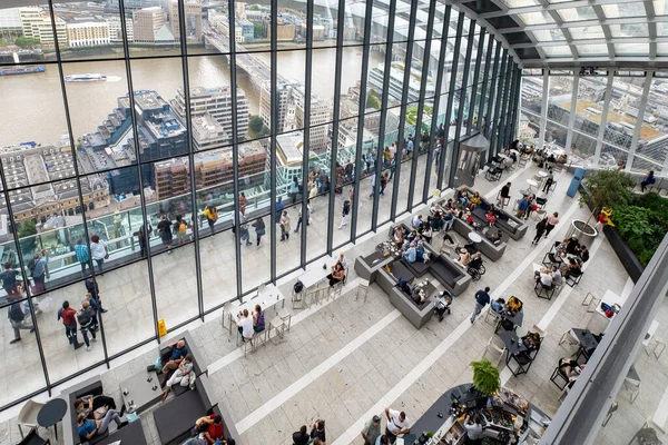 Sky Garden Kijkgalerij 43E Verdieping Van Walkie Talkie Wolkenkrabber Londen — Stockfoto