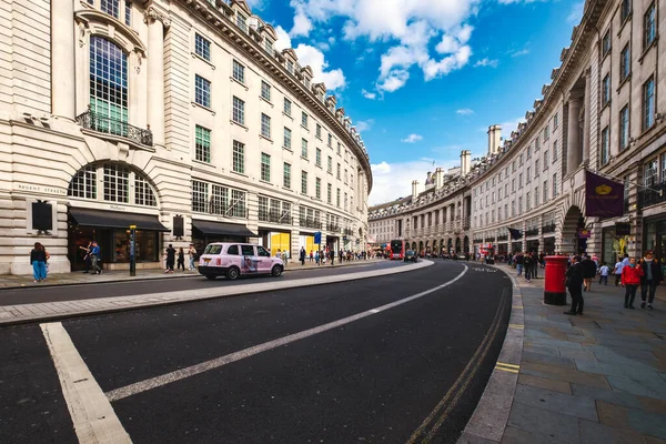Regent Street Uma Grande Rua Comercial Famosa Por Sua Arquitetura — Fotografia de Stock