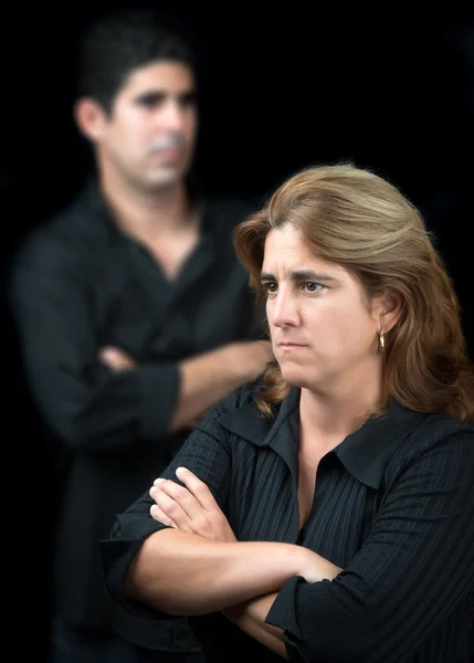 Angry couple posing — Stock Photo, Image