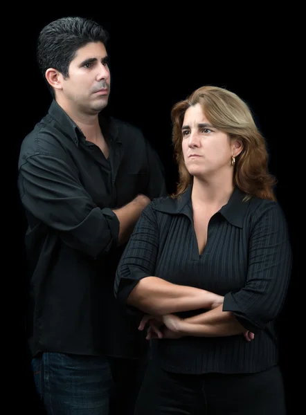 Angry couple posing — Stock Photo, Image