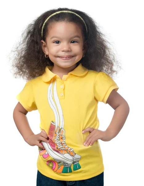 African-American girl smiling — Stock Photo, Image