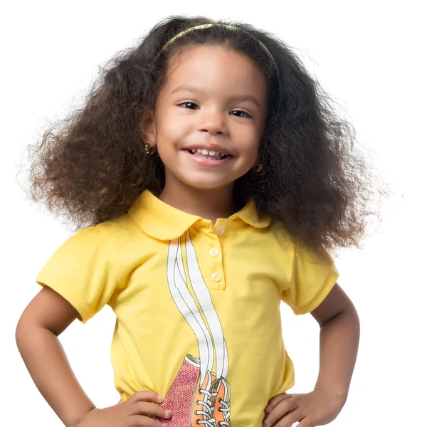 African-American girl smiling — Stock Photo, Image