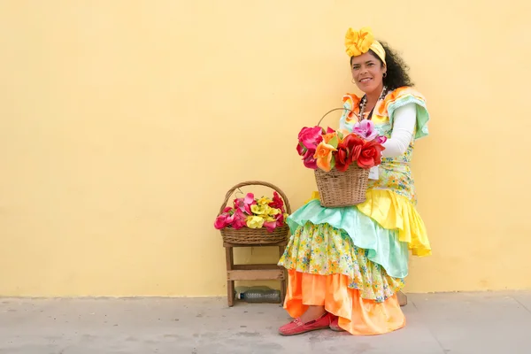 Woman with a traditional dress — Stock Photo, Image