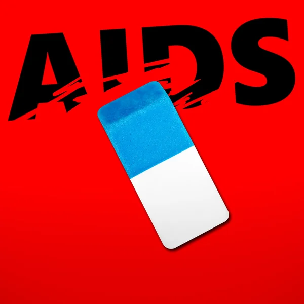 Cancellare la parola AIDS — Foto Stock