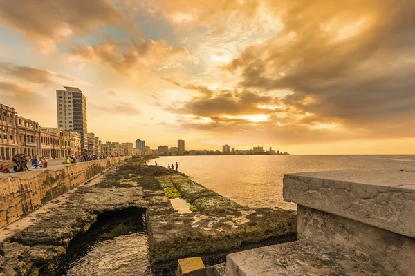 Piękny zachód słońca w Hawanie — Zdjęcie stockowe