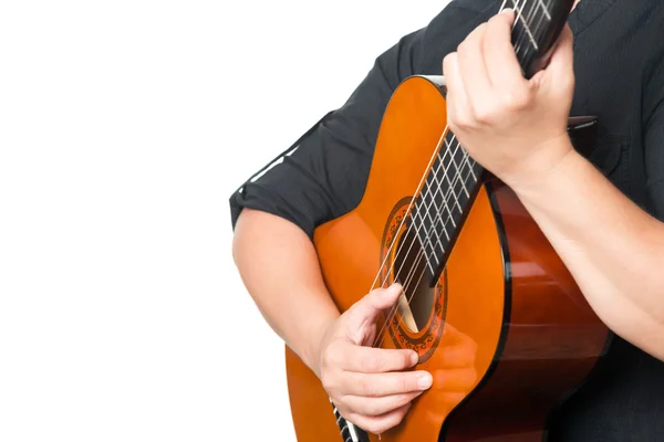 Жіночі руки грають на гітарі — стокове фото