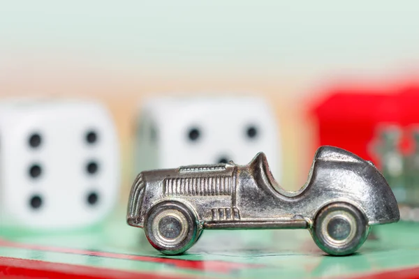 Car token and dices — Stock Photo, Image