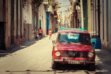 Eski Havana'da tipik mahalle