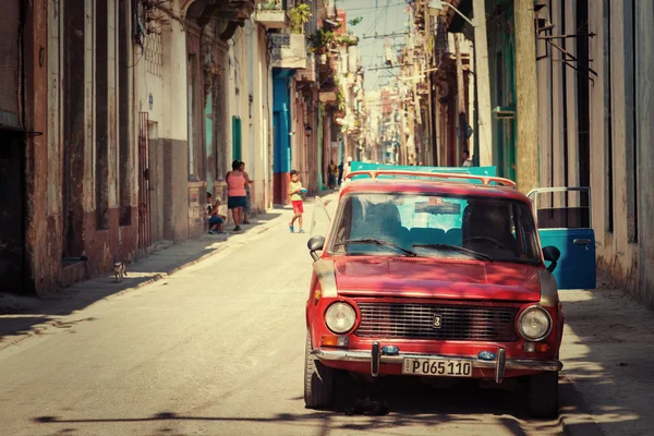 Typical neighborhood in Old Havana Royalty Free Stock Images