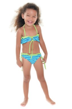 Cute small girl wearing a bikini
